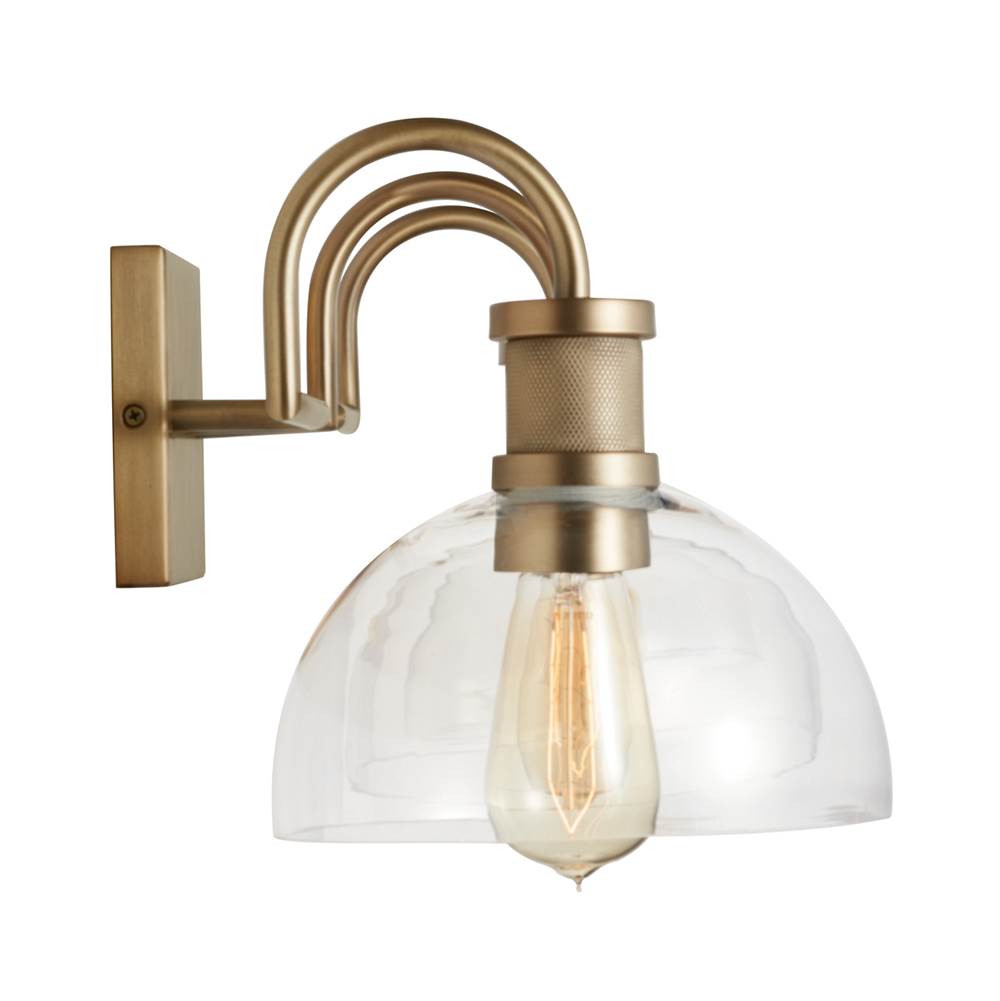 Capital Lighting 139133AD-497 Aged Brass 27'' W X 9'' H X 10.5'' E 3-light Vanity In Aged Brass With Clear Glass Dome Shades Image 2