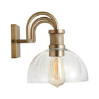 Capital Lighting 139133AD-497 Aged Brass 27'' W X 9'' H X 10.5'' E 3-light Vanity In Aged Brass With Clear Glass Dome Shades Image 2