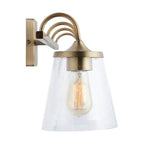 Capital Lighting 139142AD-496 Aged Brass 33'' W X 10.5'' H X 9'' E 4-light Vanity In Aged Brass With Clear Seeded Cone Glass Shades Image 2