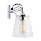 Capital Lighting 139142CH-496 Chrome 33'' W X 10.5'' H X 9'' E 4-light Vanity In Chrome With Clear Seeded Cone Glass Shades Image 2