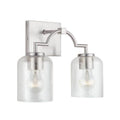 Capital Lighting 139321BN-500 Brushed Nickel 14'' W X 11'' H X 6.5'' E 2-light Clear Seeded Glass Vanity In Brushed Nickel Image 1