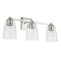 Capital Lighting Laurent 24'' W X 9.5'' H X 7'' E 3-light Vanity In Polished Nickel With Clear Glass And Crystal Finials