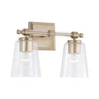Capital Lighting 144821BS-523 Brushed Champagne 14'' W X 10'' H 2-light Vanity In Brushed Champagne With Acrylic Rod Accent Image 1