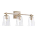Capital Lighting 144831BS-523 Brushed Champagne 14'' W X 10'' H 3-light Vanity In Brushed Champagne With Acrylic Rod Accents Image 1