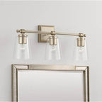 Capital Lighting 144831BS-523 Brushed Champagne 14'' W X 10'' H 3-light Vanity In Brushed Champagne With Acrylic Rod Accents Image 2