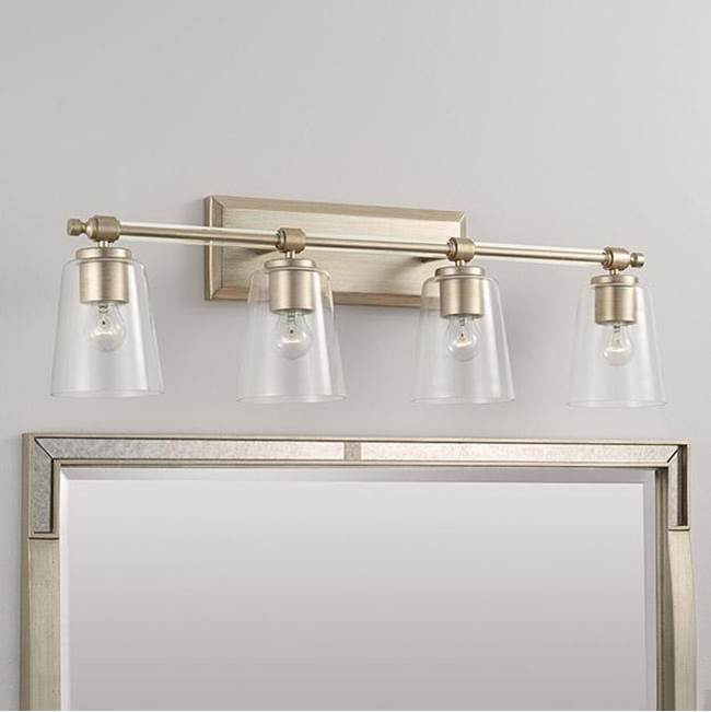 Capital Lighting 144841BS-523 Brushed Champagne 14'' W X 10'' H 4-light Vanity In Brushed Champagne With Acrylic Rod Accents Image 2