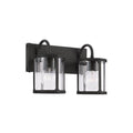 Capital Lighting 144921BI-527 Black Iron 15'' W X 9.5'' H 2-light Vanity In Black Iron With Clear Glass Image 1
