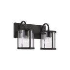 Capital Lighting 144921BI-527 Black Iron 15'' W X 9.5'' H 2-light Vanity In Black Iron With Clear Glass Image 1