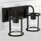 Capital Lighting 144921BI-527 Black Iron 15'' W X 9.5'' H 2-light Vanity In Black Iron With Clear Glass Image 3