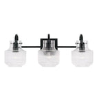 Capital Lighting Nyla 24'' W X 9'' H 3-light Vanity In Aged Brass With Clear Fluted Glass