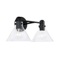 Capital Lighting 145821MB-528 Matte Black 18'' W X 9'' H 2-light Vanity In Matte Black With Clear Glass Image 1
