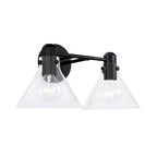 Capital Lighting 145821MB-528 Matte Black 18'' W X 9'' H 2-light Vanity In Matte Black With Clear Glass Image 1