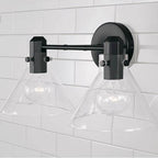 Capital Lighting 145821MB-528 Matte Black 18'' W X 9'' H 2-light Vanity In Matte Black With Clear Glass Image 3