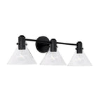 Capital Lighting 145831MB-528 Matte Black 28'' W X 9'' H 3-light Vanity In Matte Black With Clear Glass Image 1