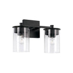 Capital Lighting 146821MB-532 Matte Black 14'' W X 9'' H 2-light Vanity In Matte Black With Clear Glass Image 1