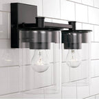Capital Lighting 146821MB-532 Matte Black 14'' W X 9'' H 2-light Vanity In Matte Black With Clear Glass Image 3