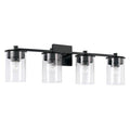 Capital Lighting 146841MB-532 Matte Black 29.5'' W X 9'' H 4-light Vanity In Matte Black With Clear Glass Image 1