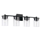 Capital Lighting 146841MB-532 Matte Black 29.5'' W X 9'' H 4-light Vanity In Matte Black With Clear Glass Image 1