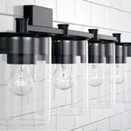 Capital Lighting 146841MB-532 Matte Black 29.5'' W X 9'' H 4-light Vanity In Matte Black With Clear Glass Image 3