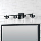 Capital Lighting 146841MB-532 Matte Black 29.5'' W X 9'' H 4-light Vanity In Matte Black With Clear Glass Image 2