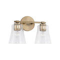 Capital Lighting 146921AD-533 Aged Brass 14'' W X 9.5'' H 2-light Vanity In Aged Brass With Clear Seeded Glass Image 1