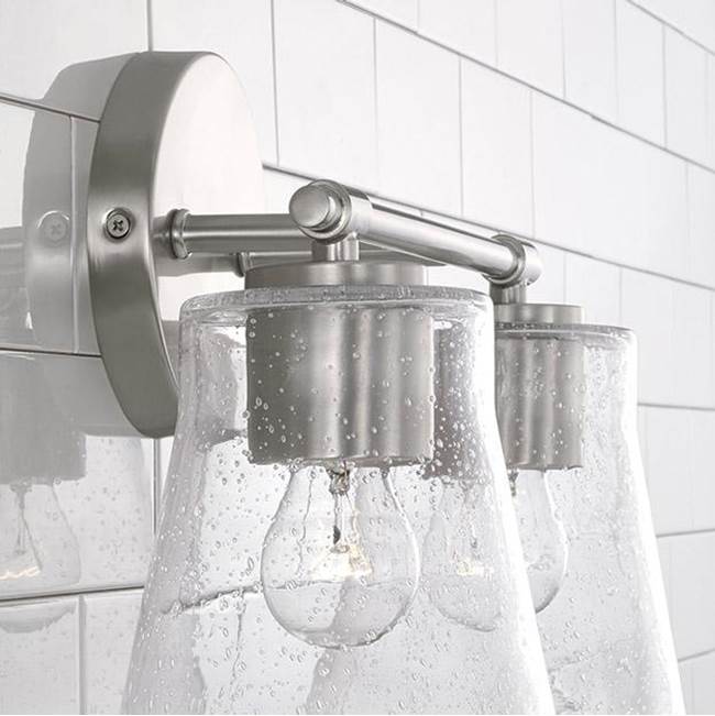 Capital Lighting 146921BN-533 Brushed Nickel 14'' W X 9.5'' H 2-light Vanity In Brushed Nickel With Clear Seeded Glass Image 3