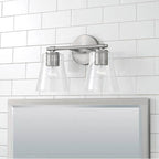 Capital Lighting 146921BN-533 Brushed Nickel 14'' W X 9.5'' H 2-light Vanity In Brushed Nickel With Clear Seeded Glass Image 2