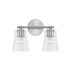 Capital Lighting Baker 14'' W X 9.5'' H 2-light Vanity In Aged Brass With Clear Seeded Glass