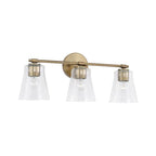 Capital Lighting 146931AD-533 Aged Brass 23'' W X 9.5'' H 3-light Vanity In Aged Brass With Clear Seeded Glass Image 1