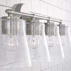 Capital Lighting 146941BN-533 Brushed Nickel 32'' W X 9.5'' H 4-light Vanity In Brushed Nickel With Clear Seeded Glass Image 3