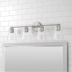 Capital Lighting 146941BN-533 Brushed Nickel 32'' W X 9.5'' H 4-light Vanity In Brushed Nickel With Clear Seeded Glass Image 2