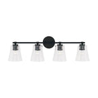 Capital Lighting Baker 32'' W X 9.5'' H 4-light Vanity In Aged Brass With Clear Seeded Glass