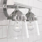 Capital Lighting 147021BN-534 Brushed Nickel 14'' W X 9.5'' H 2-light Vanity In Brushed Nickel With Clear Seeded Glass Image 3