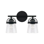 Capital Lighting Madison 14'' W X 9.5'' H 2-light Vanity In Aged Brass With Clear Seeded Glass