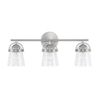 Capital Lighting Madison 23'' W X 9.5'' H 3-light Vanity In Aged Brass With Clear Seeded Glass
