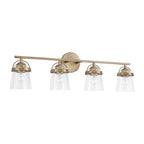 Capital Lighting 147041AD-534 Aged Brass 32.5'' W X 9.5'' H 4-light Vanity In Aged Brass With Clear Seeded Glass Image 1