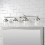 Capital Lighting 147041BN-534 Brushed Nickel 32.5'' W X 9.5'' H 4-light Vanity In Brushed Nickel With Clear Seeded Glass Image 2