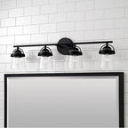Capital Lighting 147041MB-534 Matte Black 32.5'' W X 9.5'' H 4-light Vanity In Matte Black With Clear Seeded Glass Image 2
