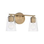 Capital Lighting 148621AD-537 Aged Brass 14.5''w X 8.25''h 2-light Vanity In Aged Brass With Clear Glass Image 1