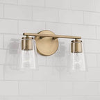 Capital Lighting 148621AD-537 Aged Brass 14.5''w X 8.25''h 2-light Vanity In Aged Brass With Clear Glass Image 4