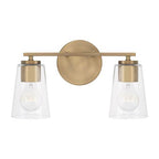 Capital Lighting 148621AD-537 Aged Brass 14.5''w X 8.25''h 2-light Vanity In Aged Brass With Clear Glass Image 3