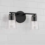Capital Lighting 148621MB-537 Matte Black 14.5''w X 8.25''h 2-light Vanity In Matte Black With Clear Glass Image 4
