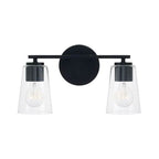 Capital Lighting 148621MB-537 Matte Black 14.5''w X 8.25''h 2-light Vanity In Matte Black With Clear Glass Image 3