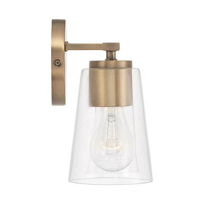 Capital Lighting 148631AD-537 Aged Brass 25''w X 8.25''h 3-light Vanity In Aged Brass With Clear Glass Image 2