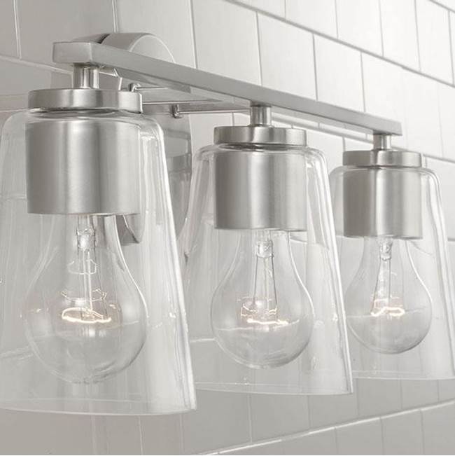 Capital Lighting Portman 25''w X 8.25''h 3-light Vanity In Aged Brass With Clear Glass