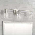 Capital Lighting 148631BN-537 Brushed Nickel 25''w X 8.25''h 3-light Vanity In Brushed Nickel With Clear Glass Image 4