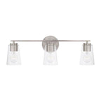Capital Lighting 148631BN-537 Brushed Nickel 25''w X 8.25''h 3-light Vanity In Brushed Nickel With Clear Glass Image 3