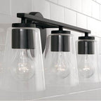 Capital Lighting Portman 25''w X 8.25''h 3-light Vanity In Aged Brass With Clear Glass