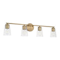 Capital Lighting 148641AD-537 Aged Brass 35.25''w X 8.25''h 4-light Vanity In Aged Brass With Clear Glass Image 1
