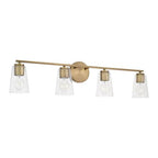 Capital Lighting 148641AD-537 Aged Brass 35.25''w X 8.25''h 4-light Vanity In Aged Brass With Clear Glass Image 1